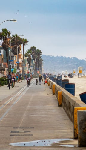 Sandy San Diego beach a short walk from vacation rental