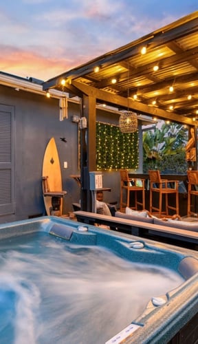 Outdoor hot tub at a San Diego vacation rental