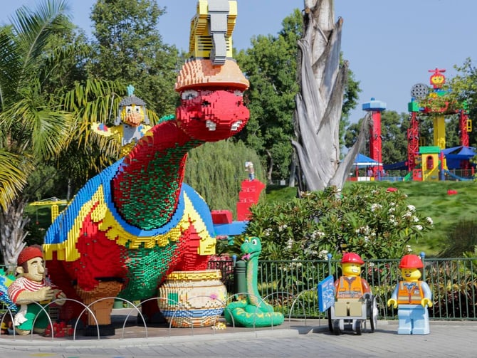 LEGOLAND California colorful LEGO sculptures and rides in Carlsbad